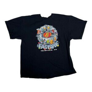 Vintage Jelly Belly Factory Shirt Mens XL Black Fairfield CA Graphic Tee Candy